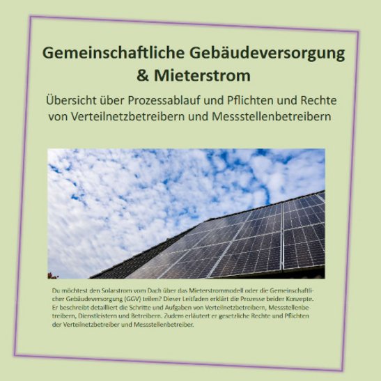 Leitfaden Mieterstrom und GGV vom BBEn